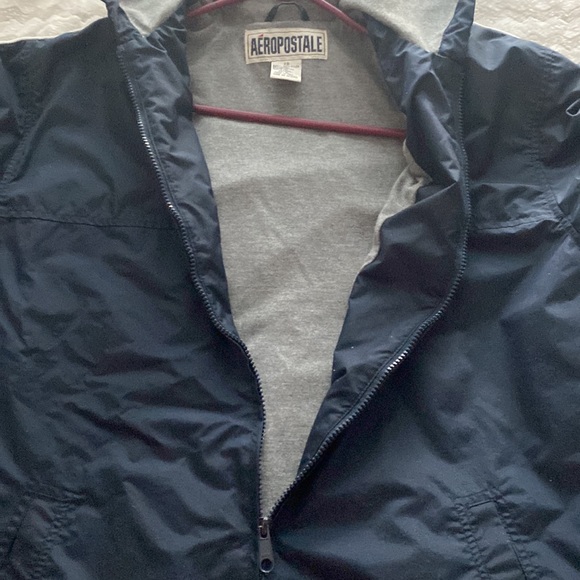 Aeropostle lined men’s XS nylon jacket Hooded. Oversized for XS. PTP about 22.5 - Picture 9 of 9